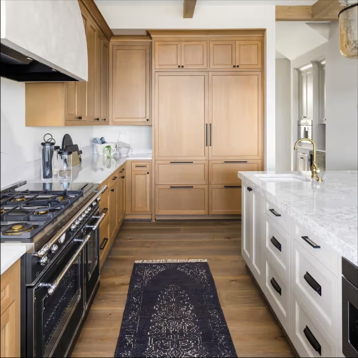 Bright gourmet kitchen remodel with custom cabinetry in Birmingham Michigan