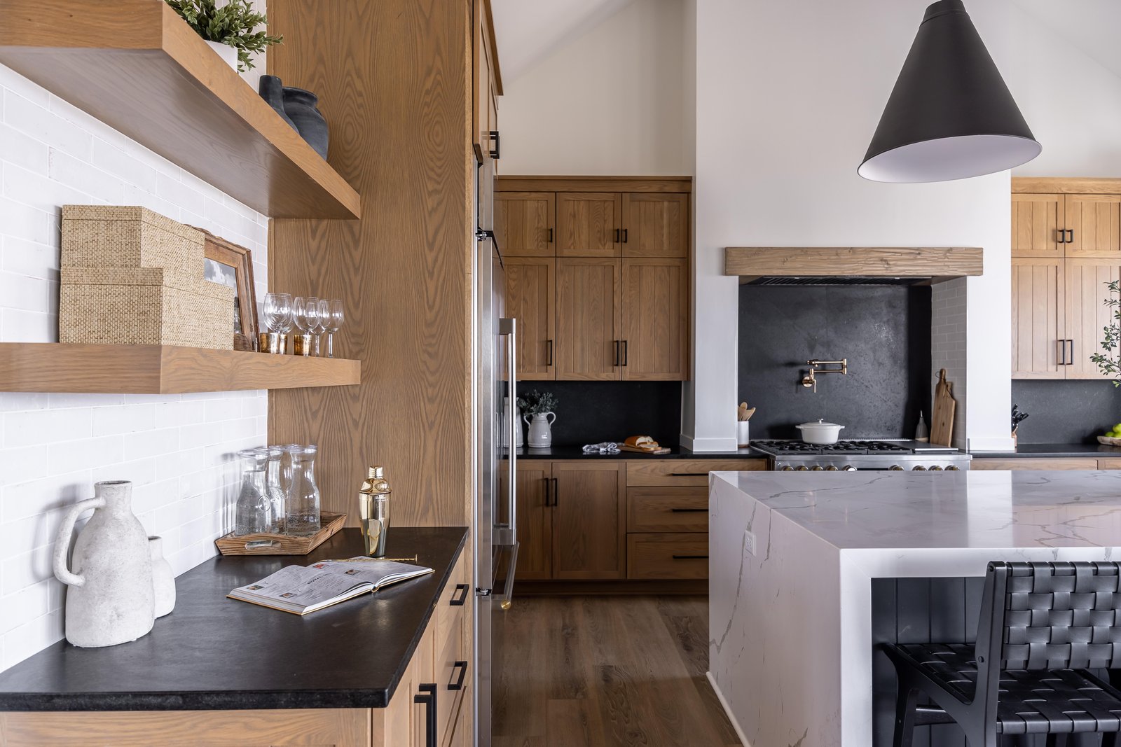 Hawthorn + Remodel kitchen black countertops by Reschka Design Build