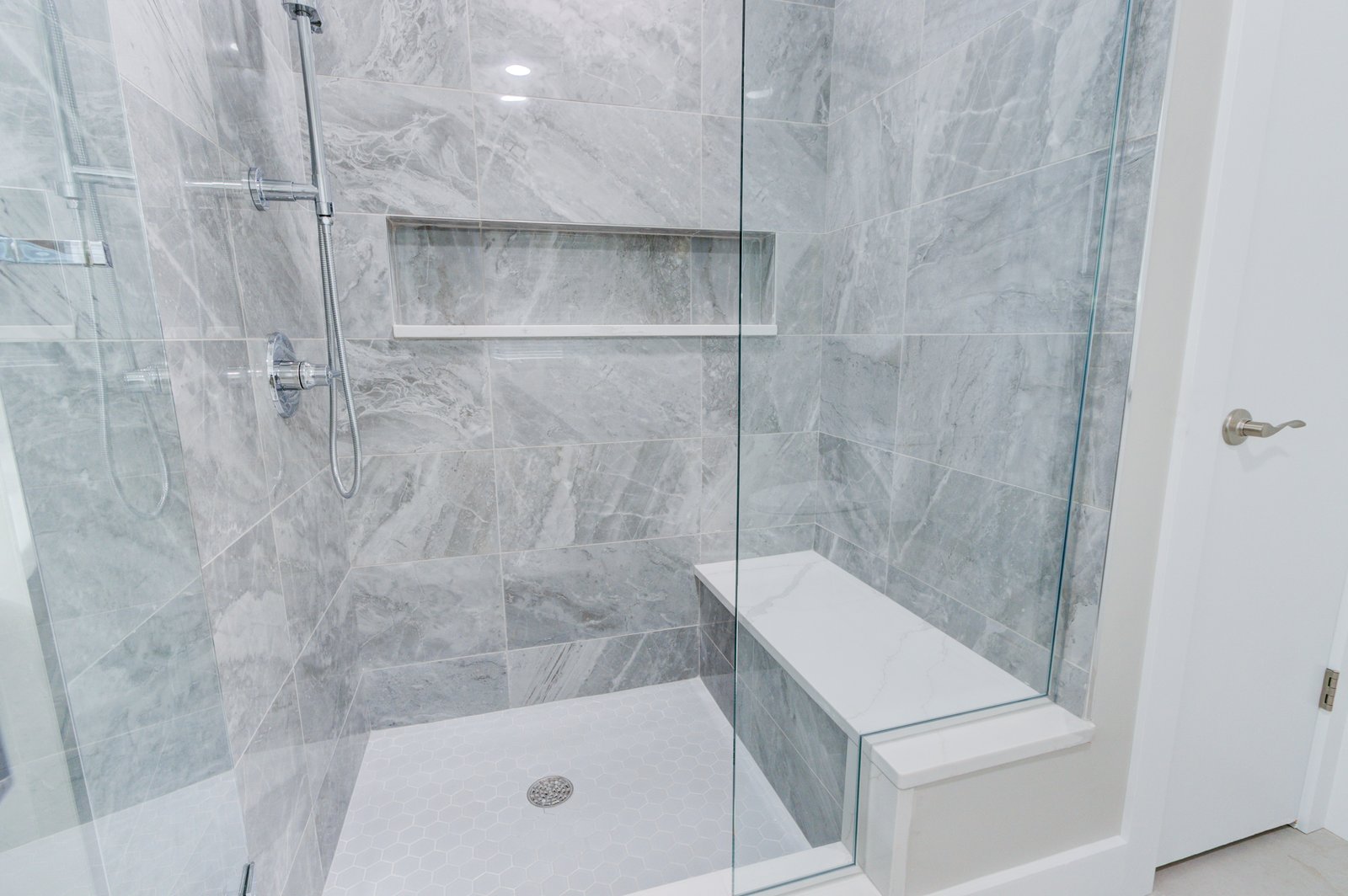 Hazelhurst + Remodel primary bathroom shower by Reschka Design Build