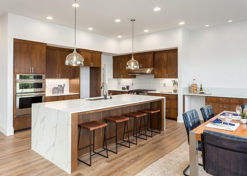Oakwood + Haven modern kitchen layout by Reschka Design Build